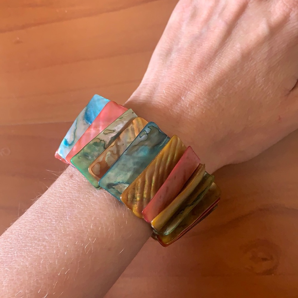 Long Colored Shell Bracelet